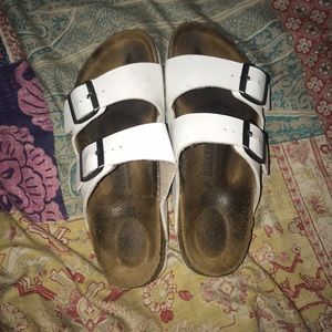 plain white birkenstocks